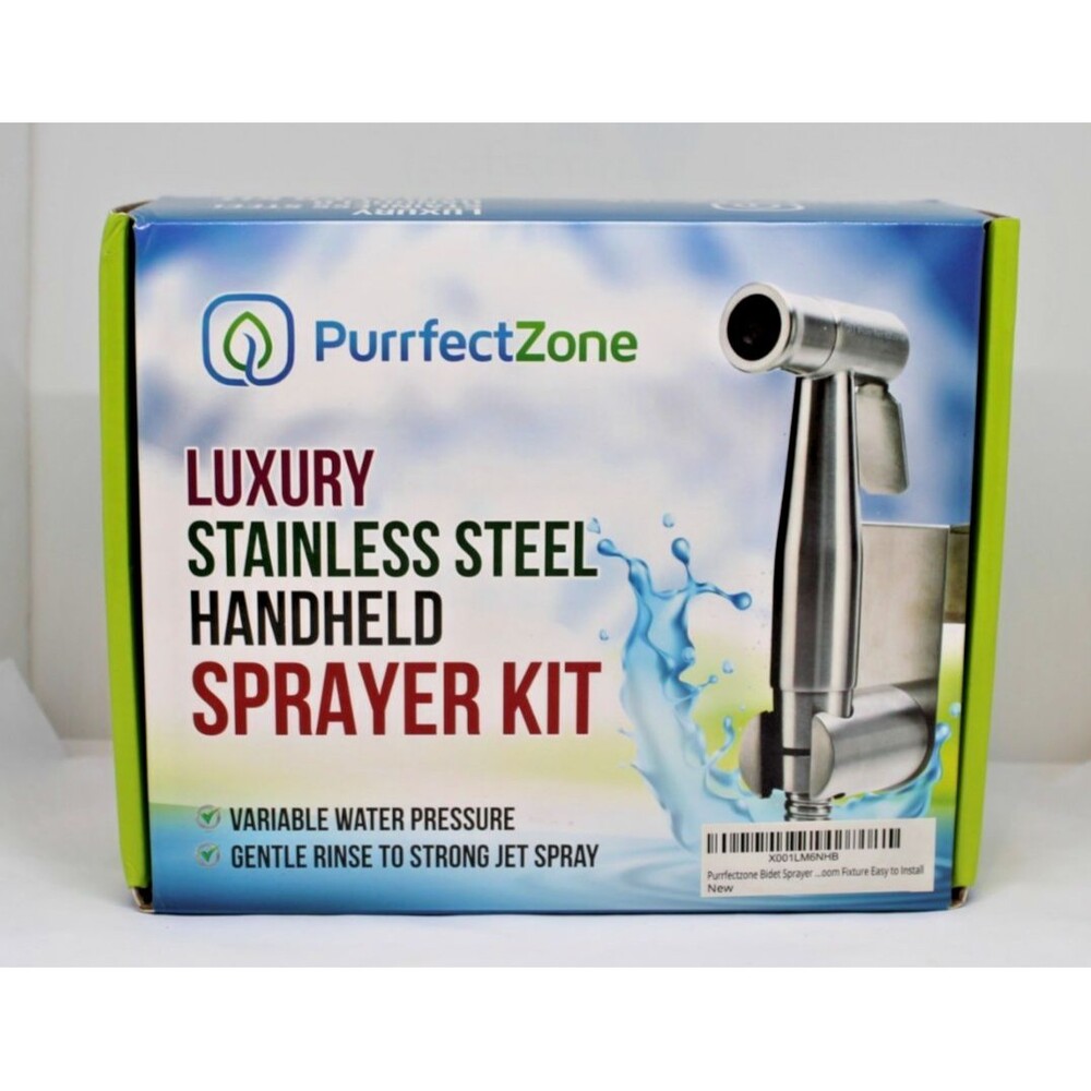 Purrfectzone Luxury Stainless Steel Handheld Sprayer Kit New